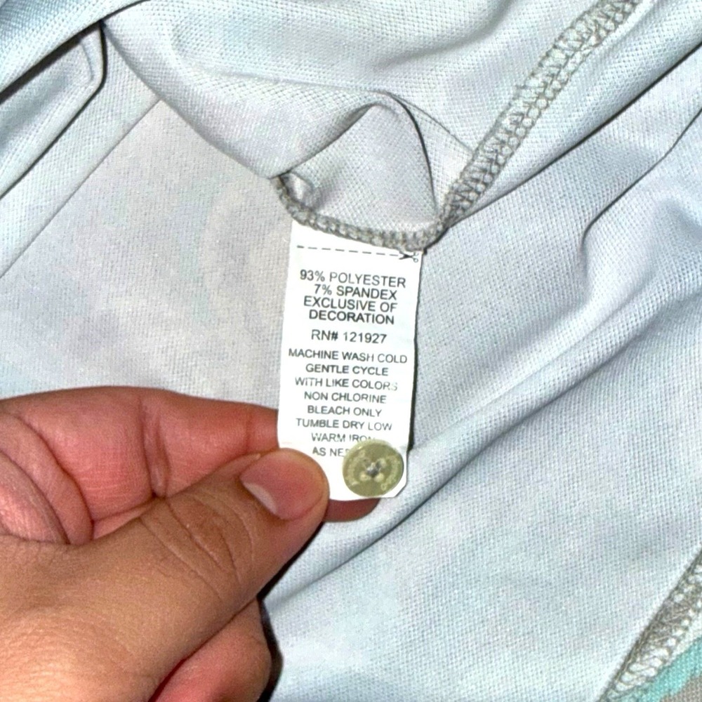 JOHNNIE-O Polo Shirt XL Cha‎ Cha Tropical Performance Stretch Palm Tree Parrot - Picture 5 of 5